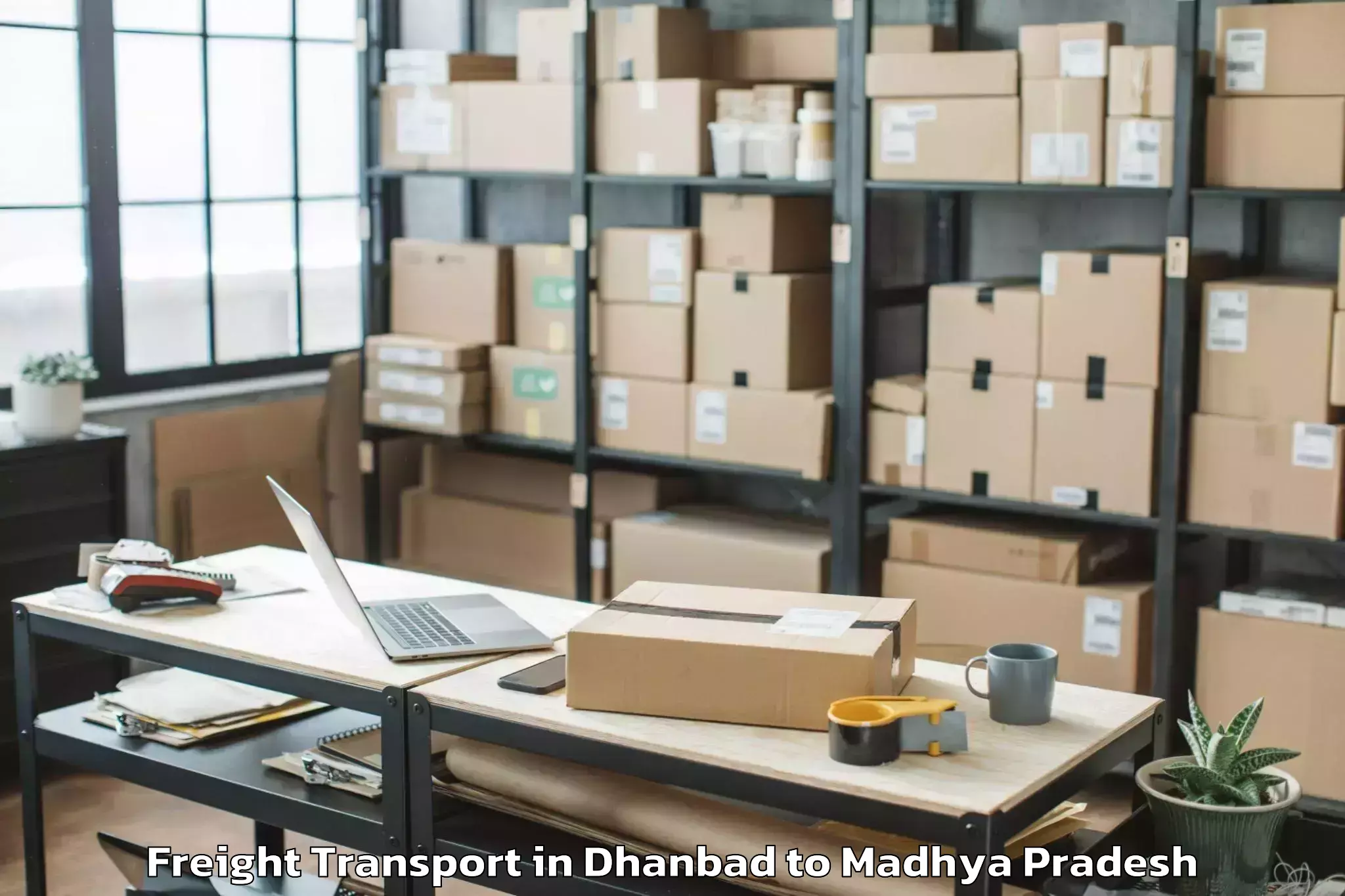 Easy Dhanbad to Saugor Freight Transport Booking